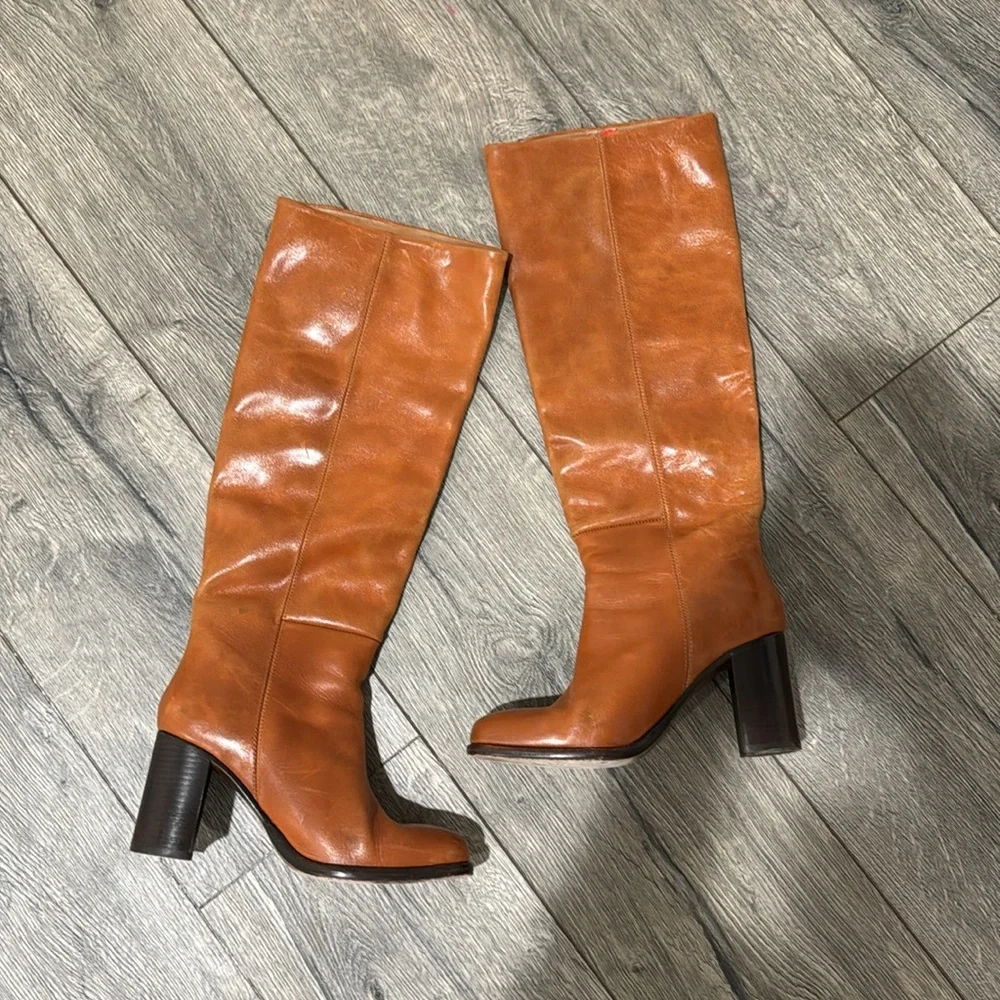 • Free People • Women's Red Grayson Tall Boots
Leather Heeled 37.5 - Picture 3 of 6